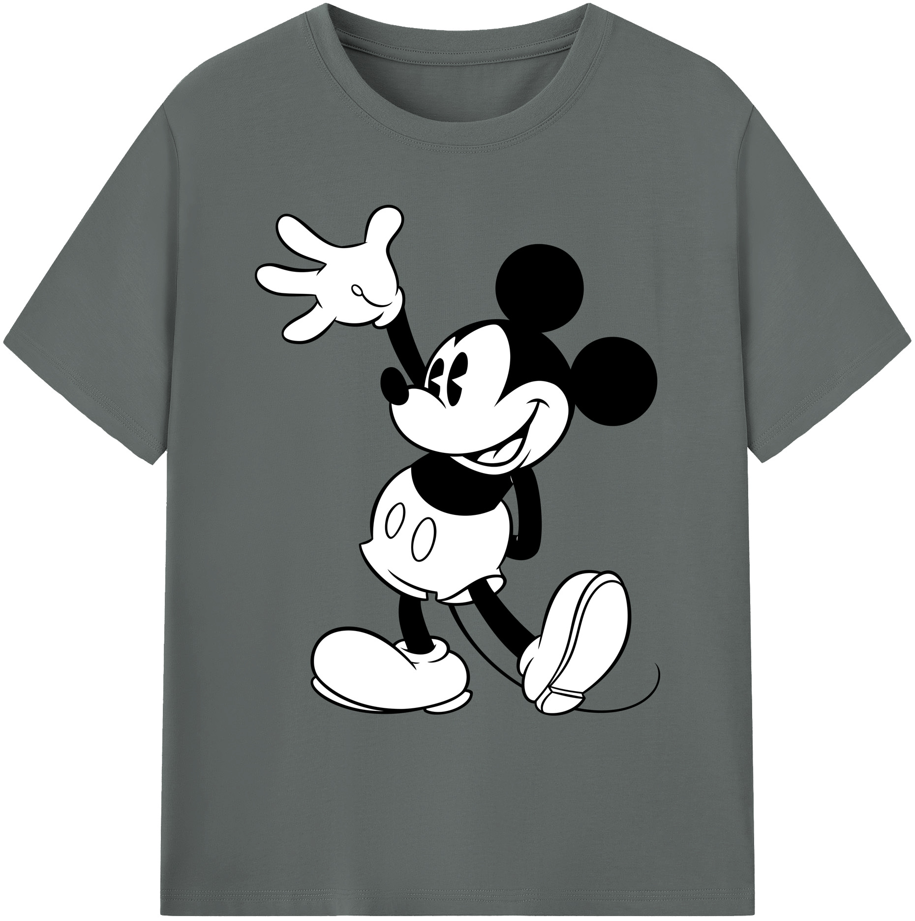ミッキーマウス Mickey Mouse 綿100％ メンズ半袖Tシャツ｜肌触りやわらか＆通気性